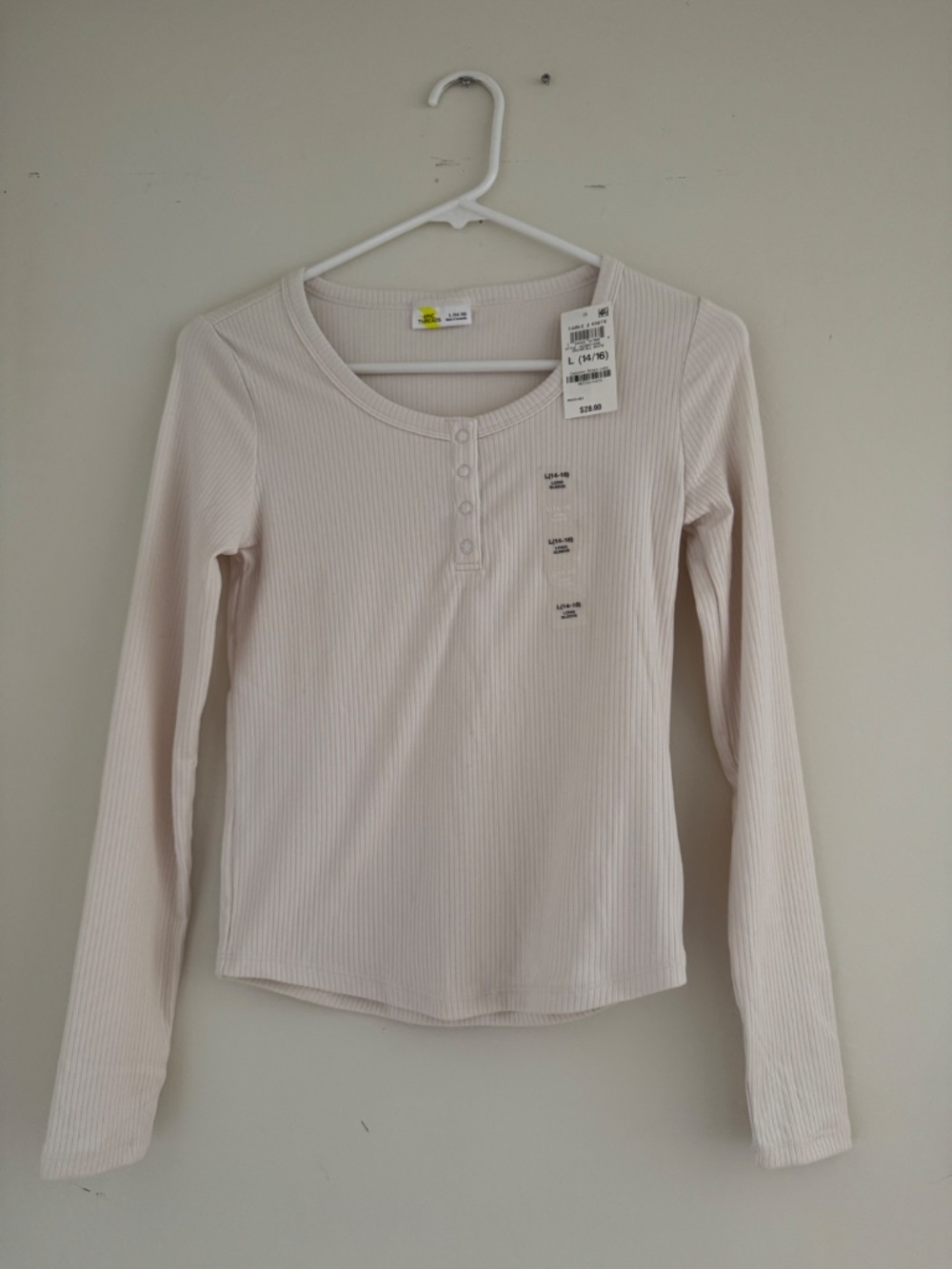 NWT Girl's Henley T-Shirt Top Blouse-Large 14/16